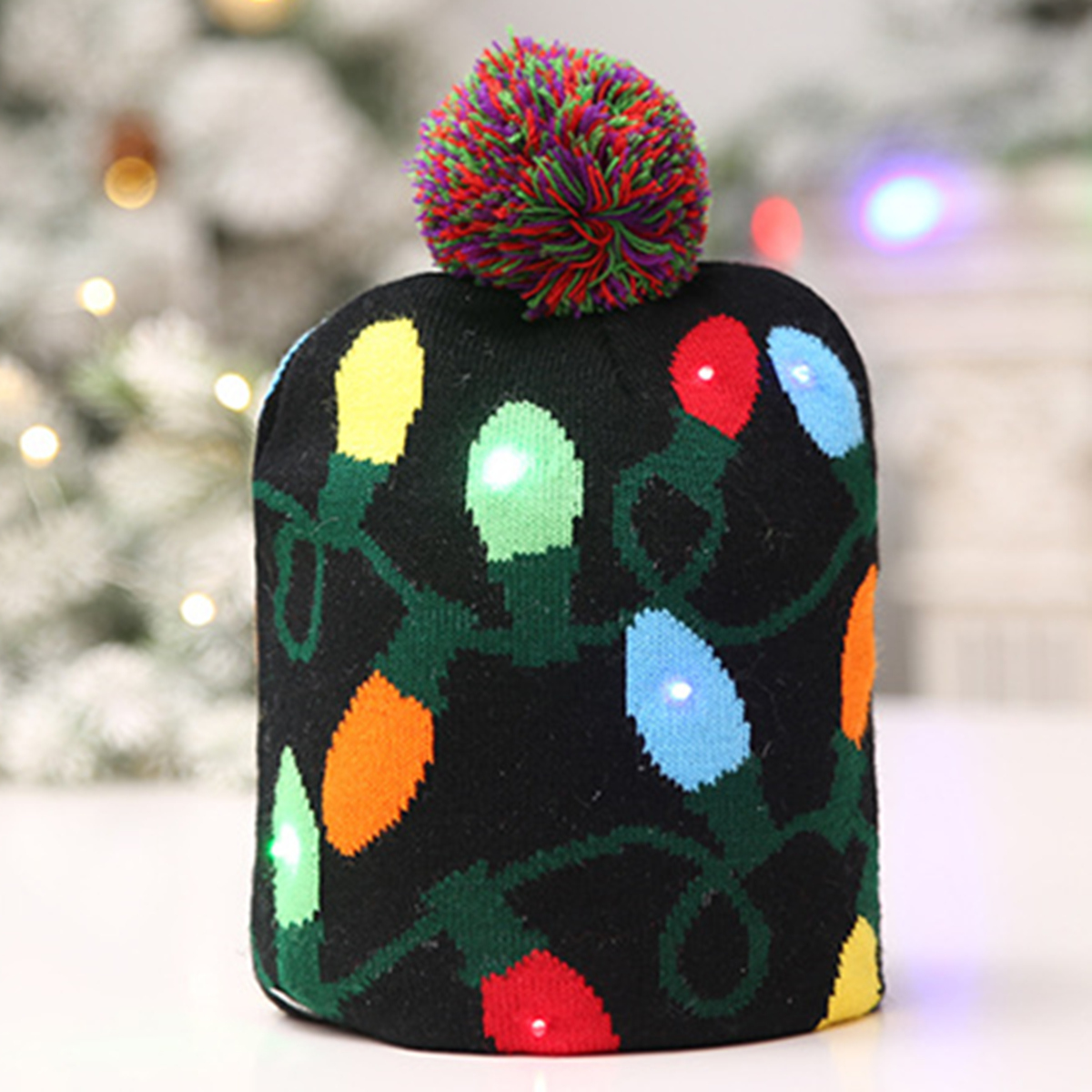Christmas-LED-Light-Winter-Warm-Beanie-Cap-Santa-Claus-Snowflake-Knitted-Hat-1370284-9