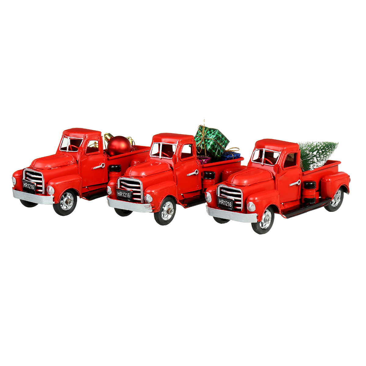 Christmas-Metal-Car-Antique-Red-Truck-Model-Vintage-Style-Party-Decorations---Gift-1605314-7