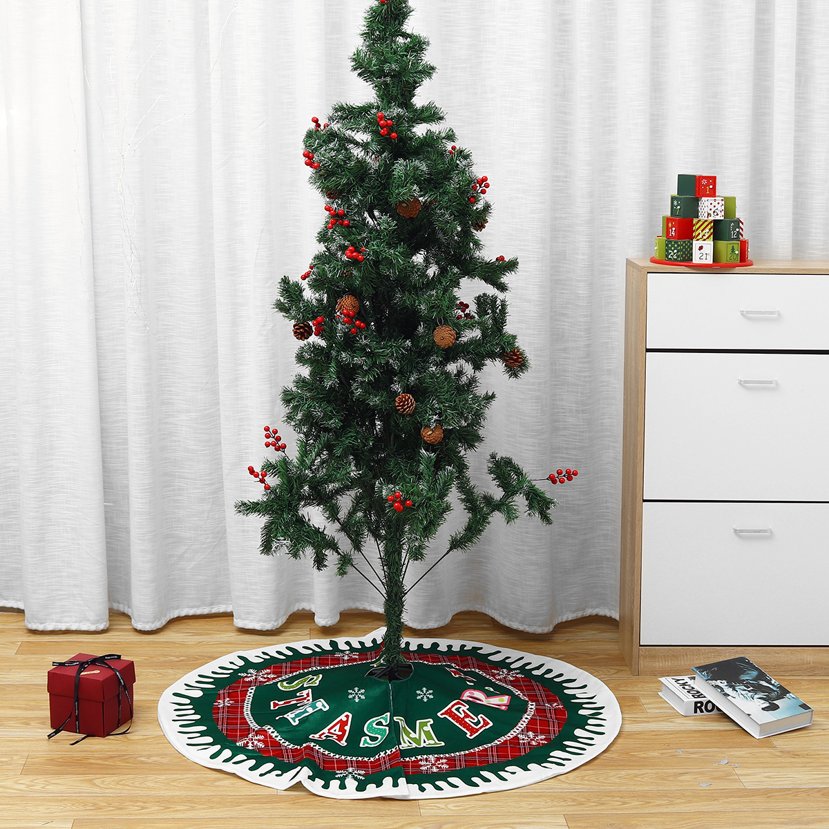 Christmas-Santa-Tree-Mat-Blanket-Carpet-Base-Ornament-Decoration-Apron-Wrap-for-Indoor-Outdoor-Party-1753294-11