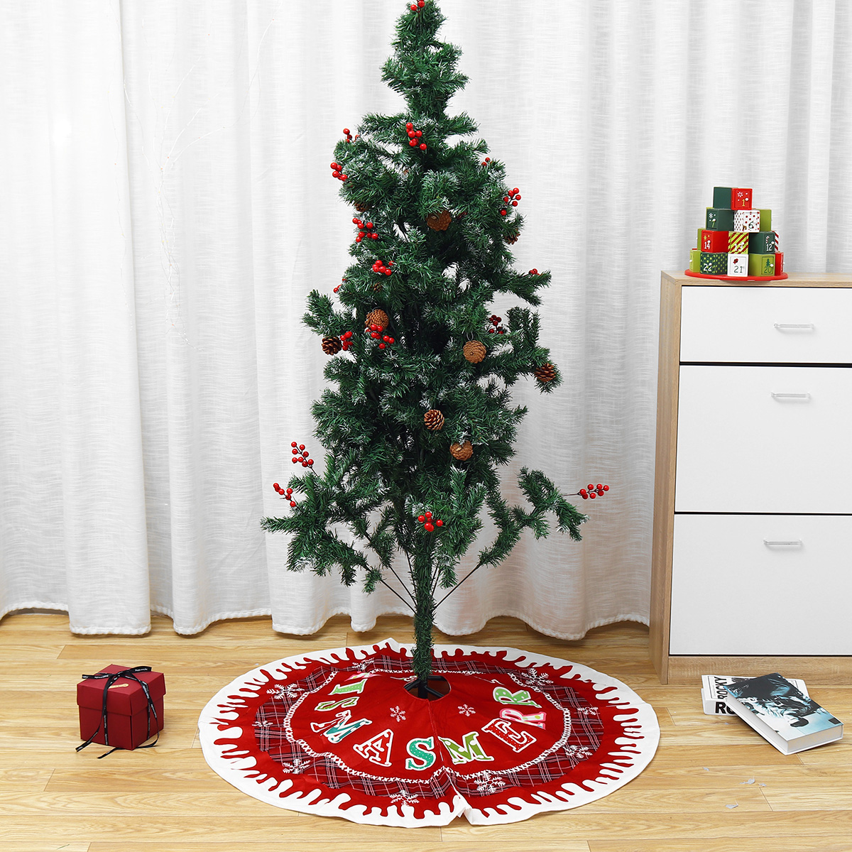 Christmas-Santa-Tree-Mat-Blanket-Carpet-Base-Ornament-Decoration-Apron-Wrap-for-Indoor-Outdoor-Party-1753294-10