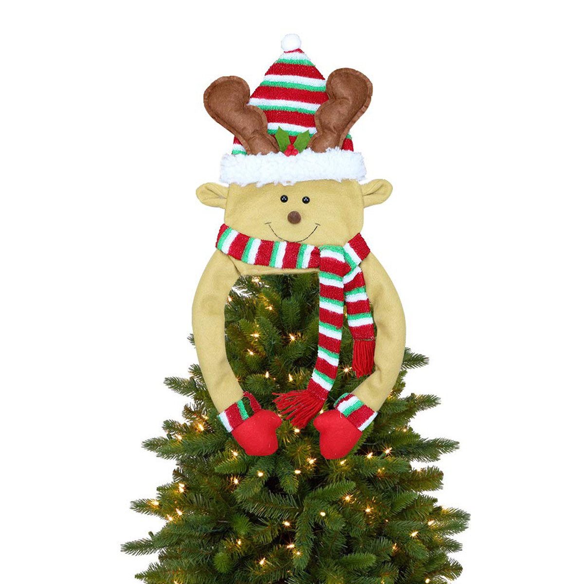 Christmas-Tree-Snowman-Elk-Deer-Santa-Topper-Ornament-Xmas-Tree-Party-Decoration-1603414-4
