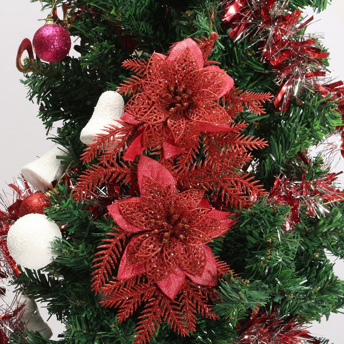 Glitter-Artificial-Christmas-Tree-Flowers-Ornament-Pendant-Xmas-Party-Decoration-1096768-3