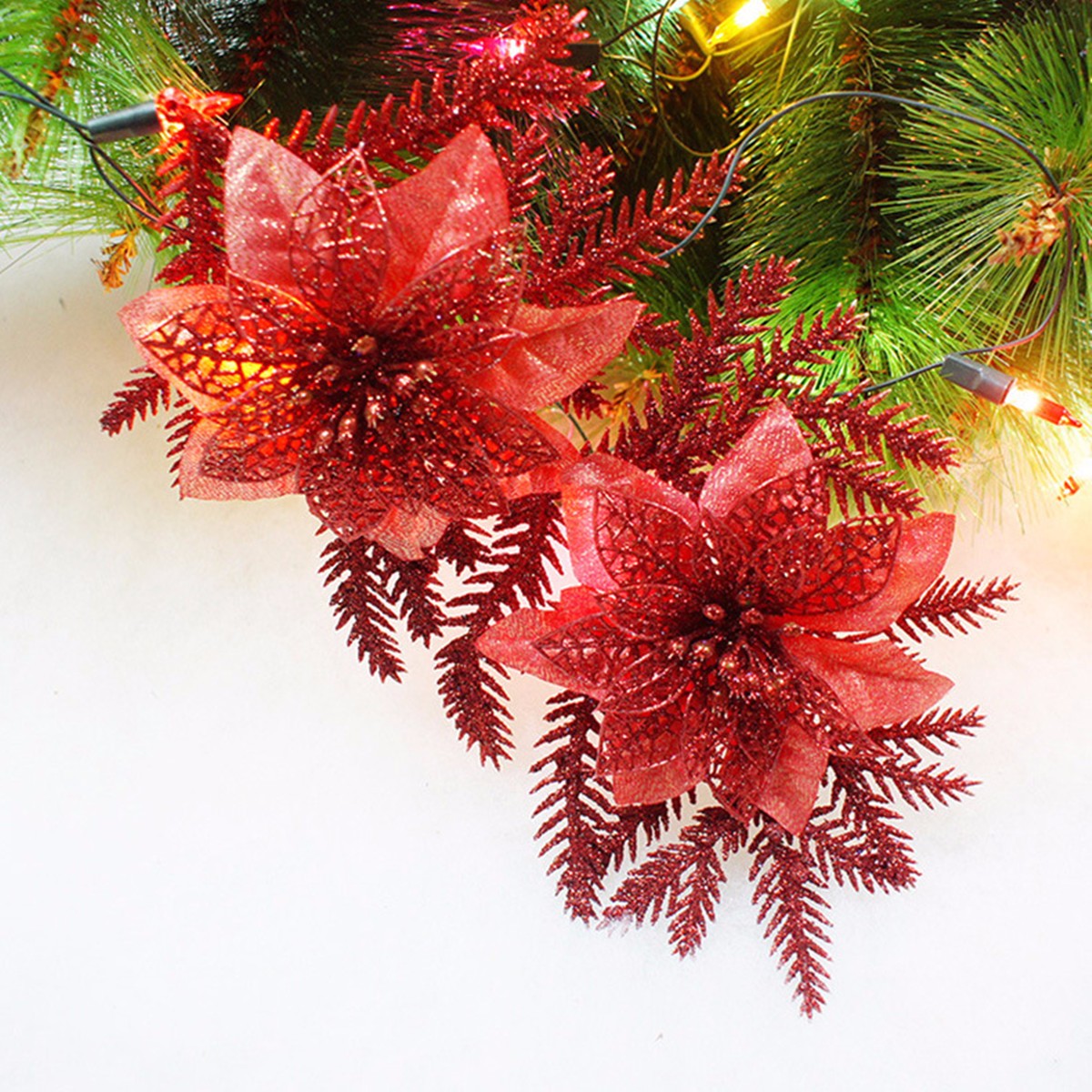 Glitter-Artificial-Christmas-Tree-Flowers-Ornament-Pendant-Xmas-Party-Decoration-1096768-7