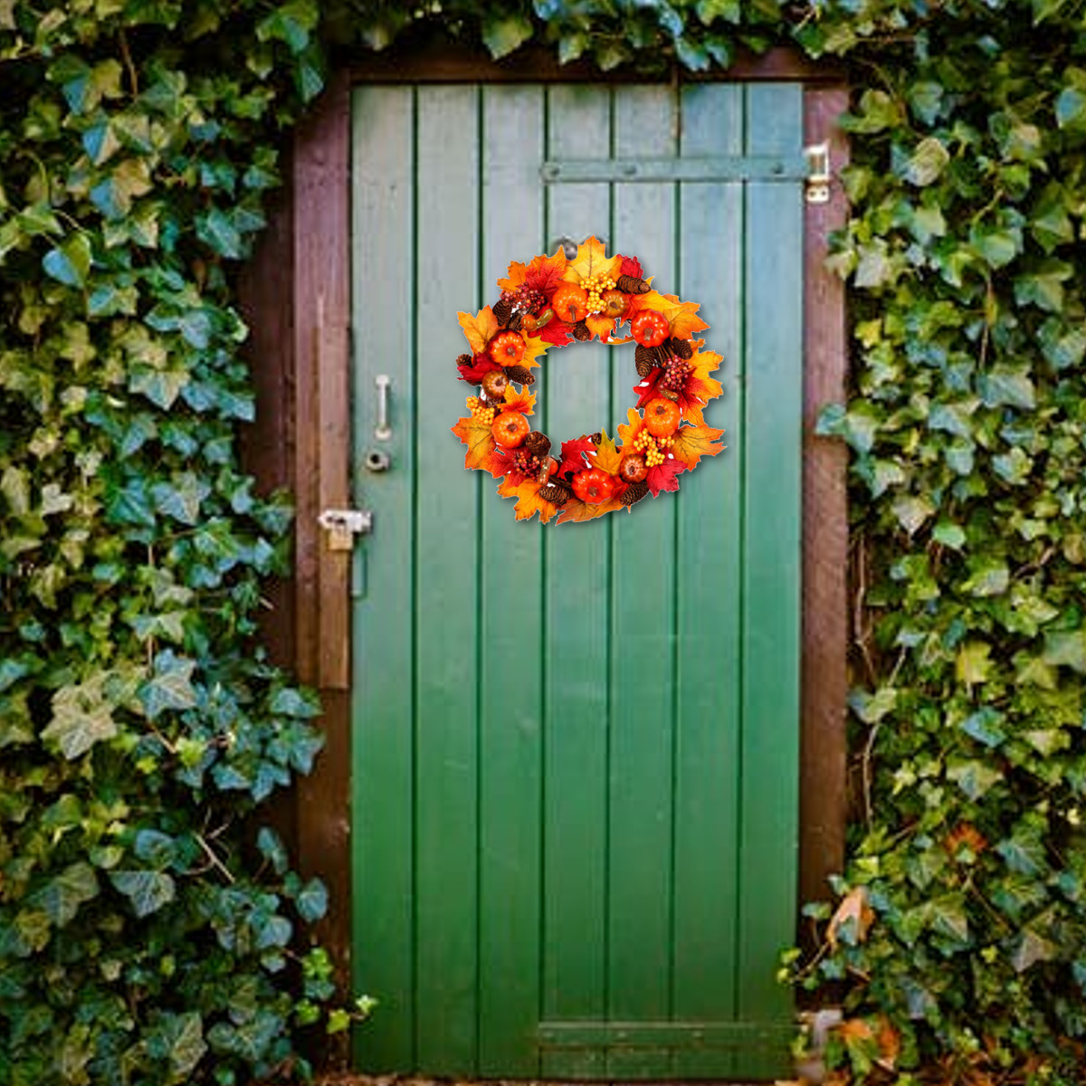 Halloween-Artificial-Pumpkin-Wreath-Autumn-Color-Harvest-Maple-Leaf-LED-Light-String-Door-Garland-De-1752873-3