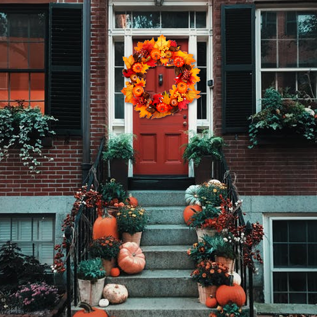 Halloween-Artificial-Pumpkin-Wreath-Autumn-Color-Harvest-Maple-Leaf-LED-Light-String-Door-Garland-De-1752873-6