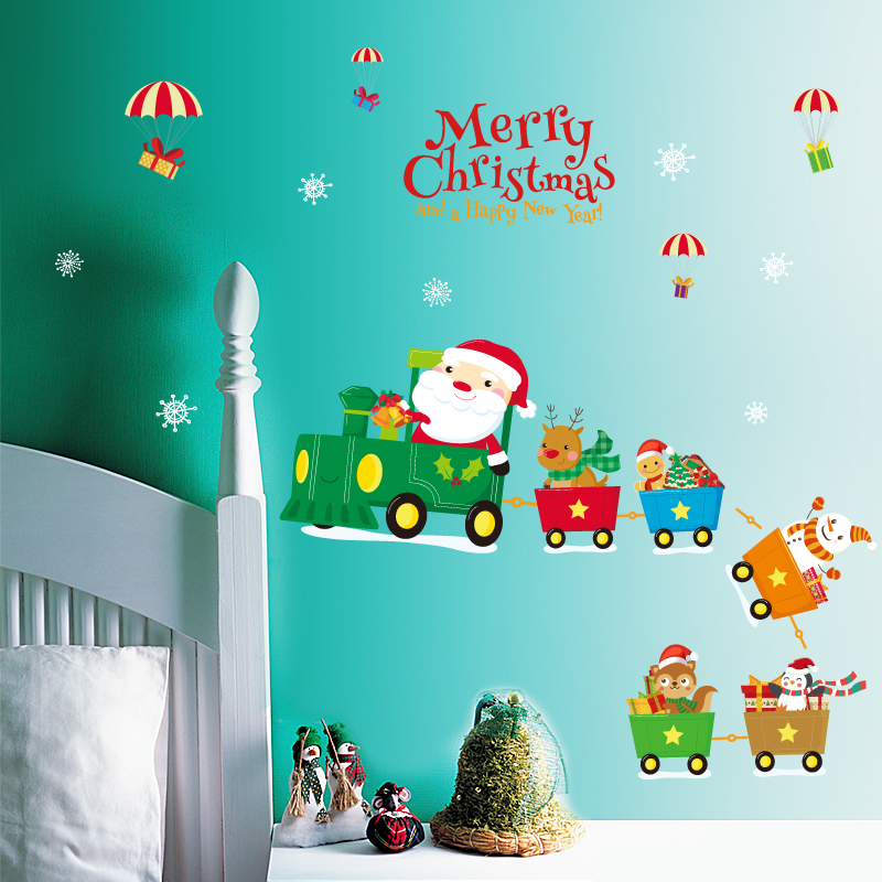 Miico-SK6037-Christmas-Decoration-For-Cartoon-Wall-Sticker-PVC-Removable-Christmas-Party-1580837-2