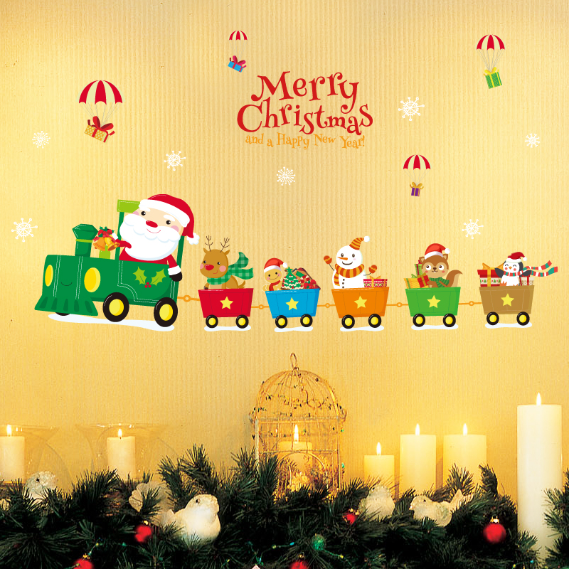 Miico-SK6037-Christmas-Decoration-For-Cartoon-Wall-Sticker-PVC-Removable-Christmas-Party-1580837-3