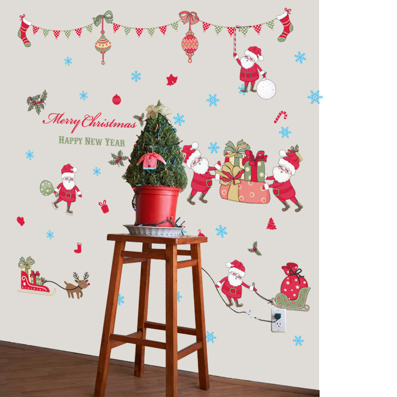 Miico-SK9099-Wall-Sticker-Living-Room-Xmas-Santa-Claus-Elk-Stickers-Window-Showcase-Christmas-Decora-1580825-5