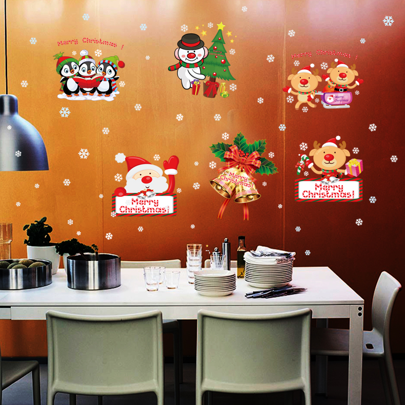 Miico-SK9108-Christmas-Sticker-Window-Cartoon-Penguin-Pattern-Wall-Stickers-Removable-For-Room-Decor-1580853-8
