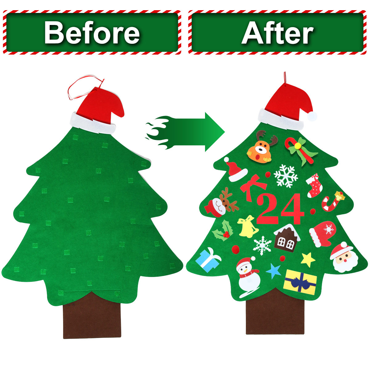 SAFETYON-DIY-Felt-Christmas-Tree-With-37PCS-Ornaments-1898979-5