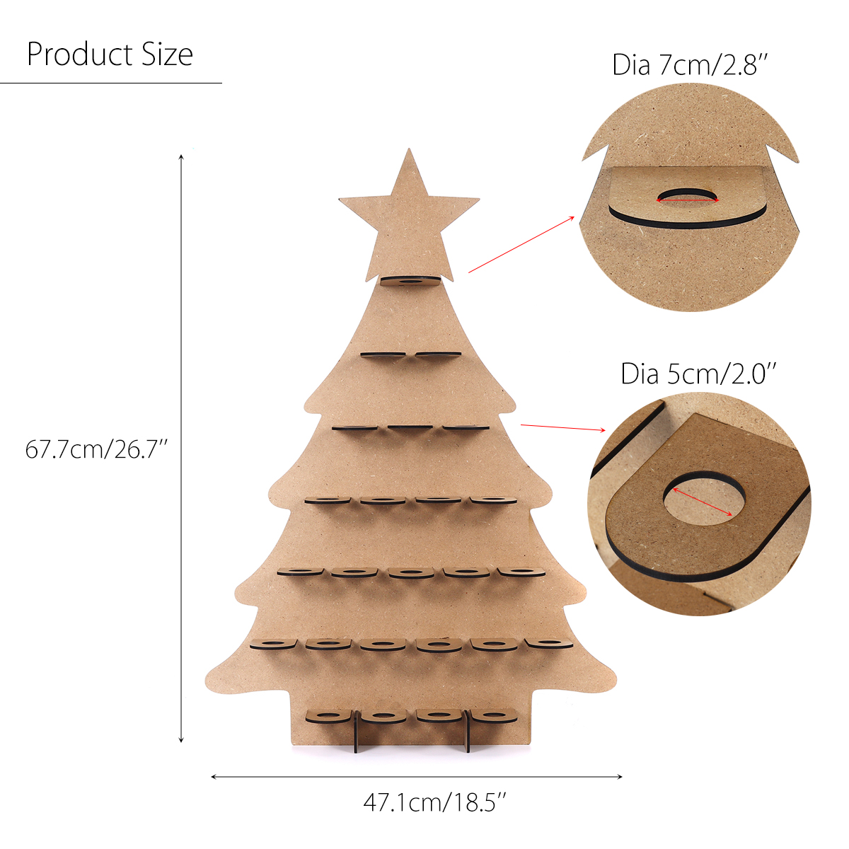 Wooden-Family-Advent-Calendar-Christmas-Tree-25-Chocolates-Stand-Rack-DIY-Decorations-1458960-5
