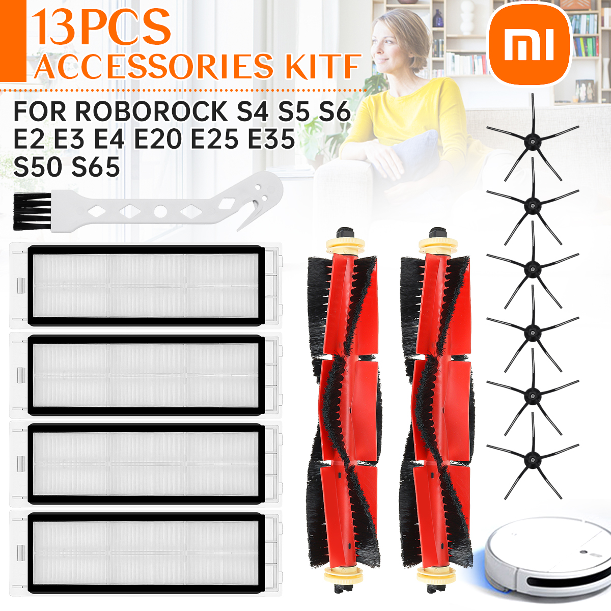 13pcs-Replacements-for-Roborock-S4-S5-S6-E4-E20-E25-E35-S50-S65-Xiaomi-Mijia-Robot-Vacuum-Cleaner-Ma-1942283-1