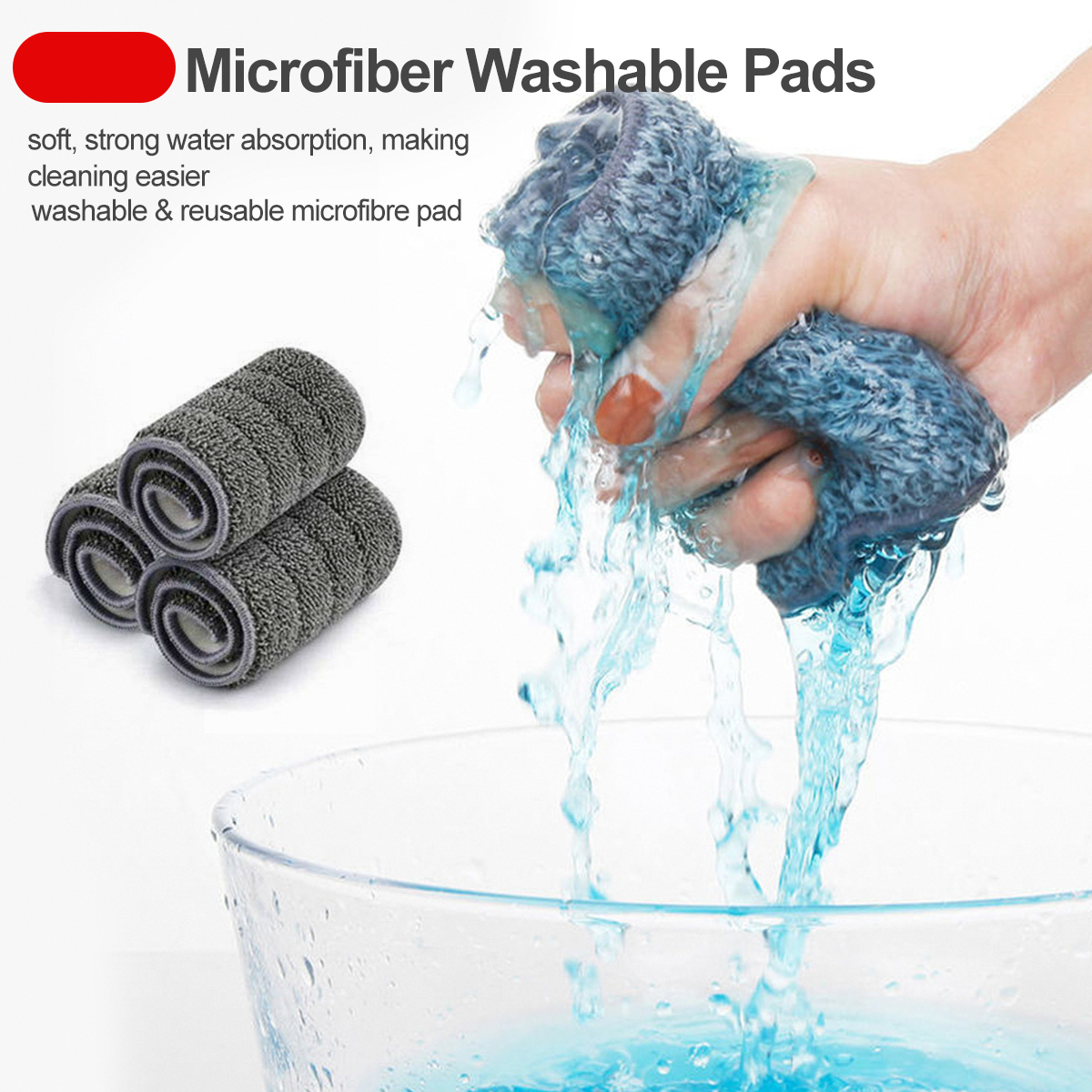 33x12cm-1pcs-Replacement-Microfiber-Mop-Pad-Washable-for-Flat-Mops-1758536-1