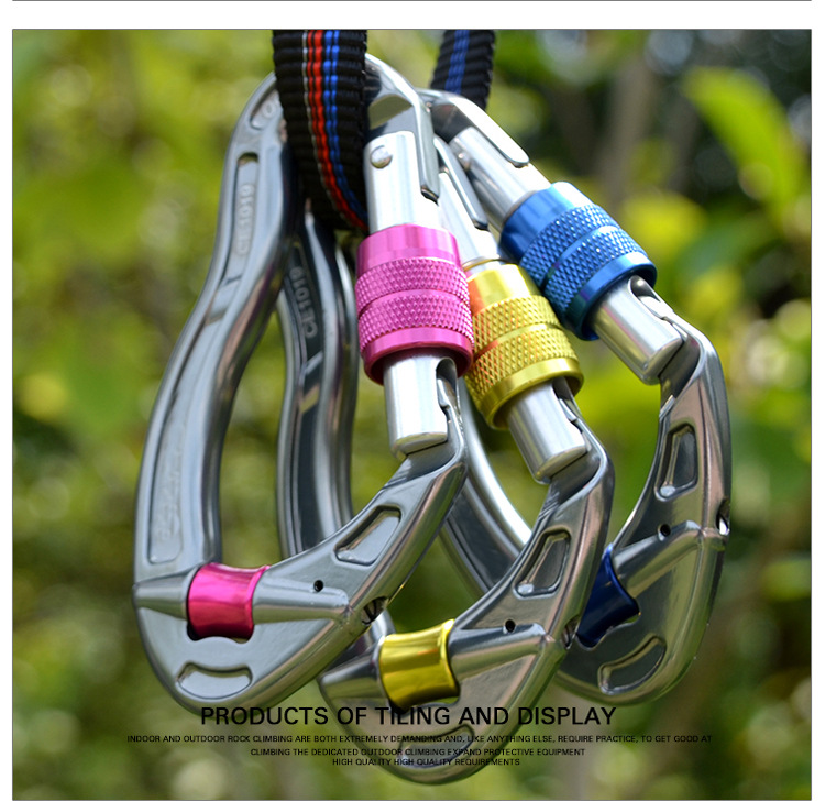 KALOAD-Rescue-Rock-Climbing-Hook-Security-Buckle-Antiskid-Rope-Pulley-Climbing-Main-Lock-Padlock-1332196-1