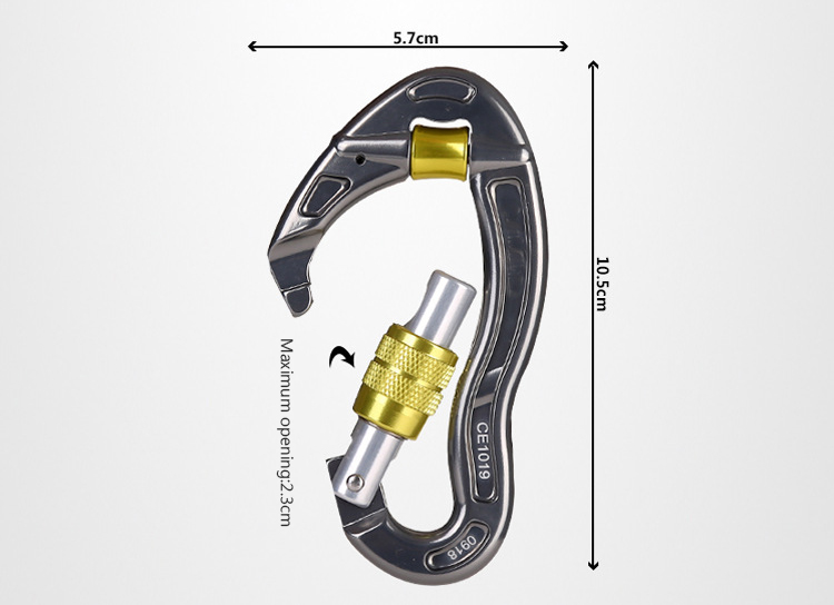 KALOAD-Rescue-Rock-Climbing-Hook-Security-Buckle-Antiskid-Rope-Pulley-Climbing-Main-Lock-Padlock-1332196-5