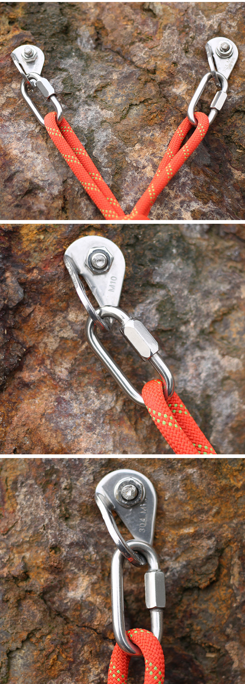 XINDA-12182228KN-Climbing-Carabiner-Mountain-Safety-Master-Screw-Lock-D-Shaped-Buckle-Outdoor-Hiking-1740011-2