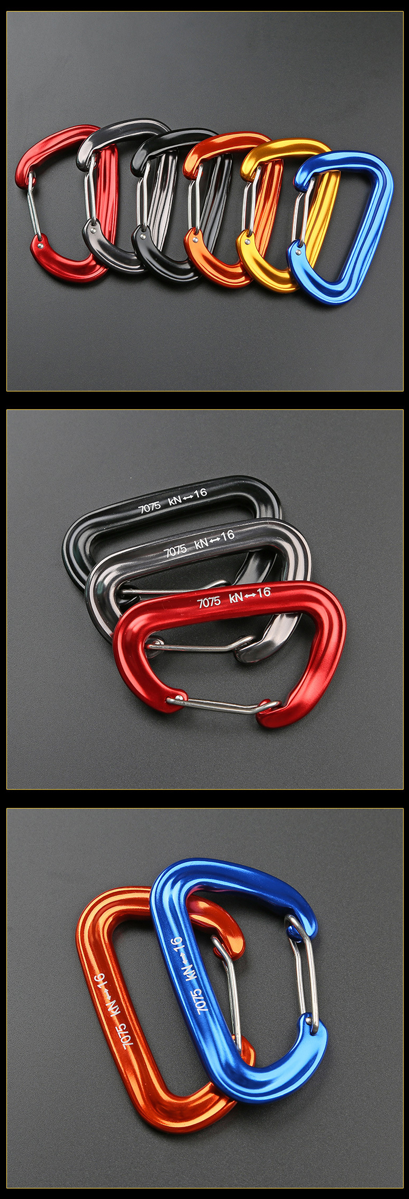 XINDA-16KN-Aluminum-Carabiner-Climbing-Keychain-Outdoor-Snap-Clip-Lock-Buckle-1548541-2