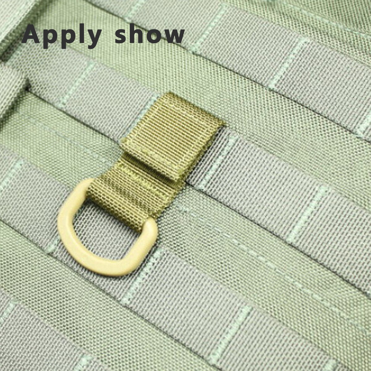 Military-Tactical-Carabiner-Nylon-Strap-Buckle-Hook-Belt-Hanging-Keychain-D-shaped-Ring-Molle-System-1028668-8