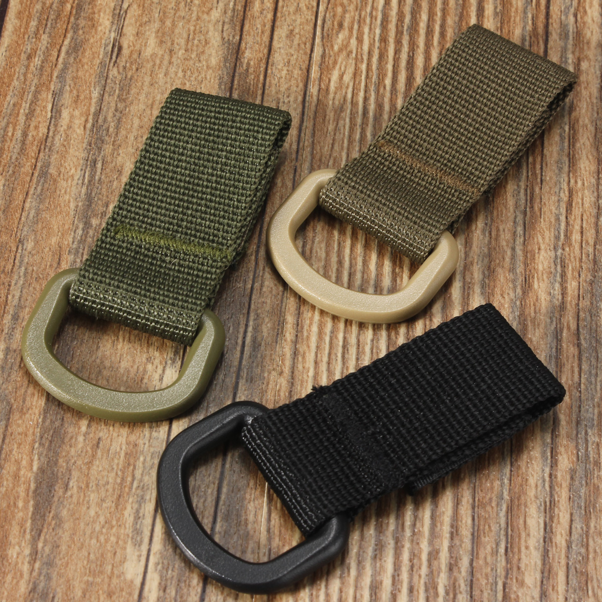 Military-Tactical-Carabiner-Nylon-Strap-Buckle-Hook-Belt-Hanging-Keychain-D-shaped-Ring-Molle-System-1028668-9