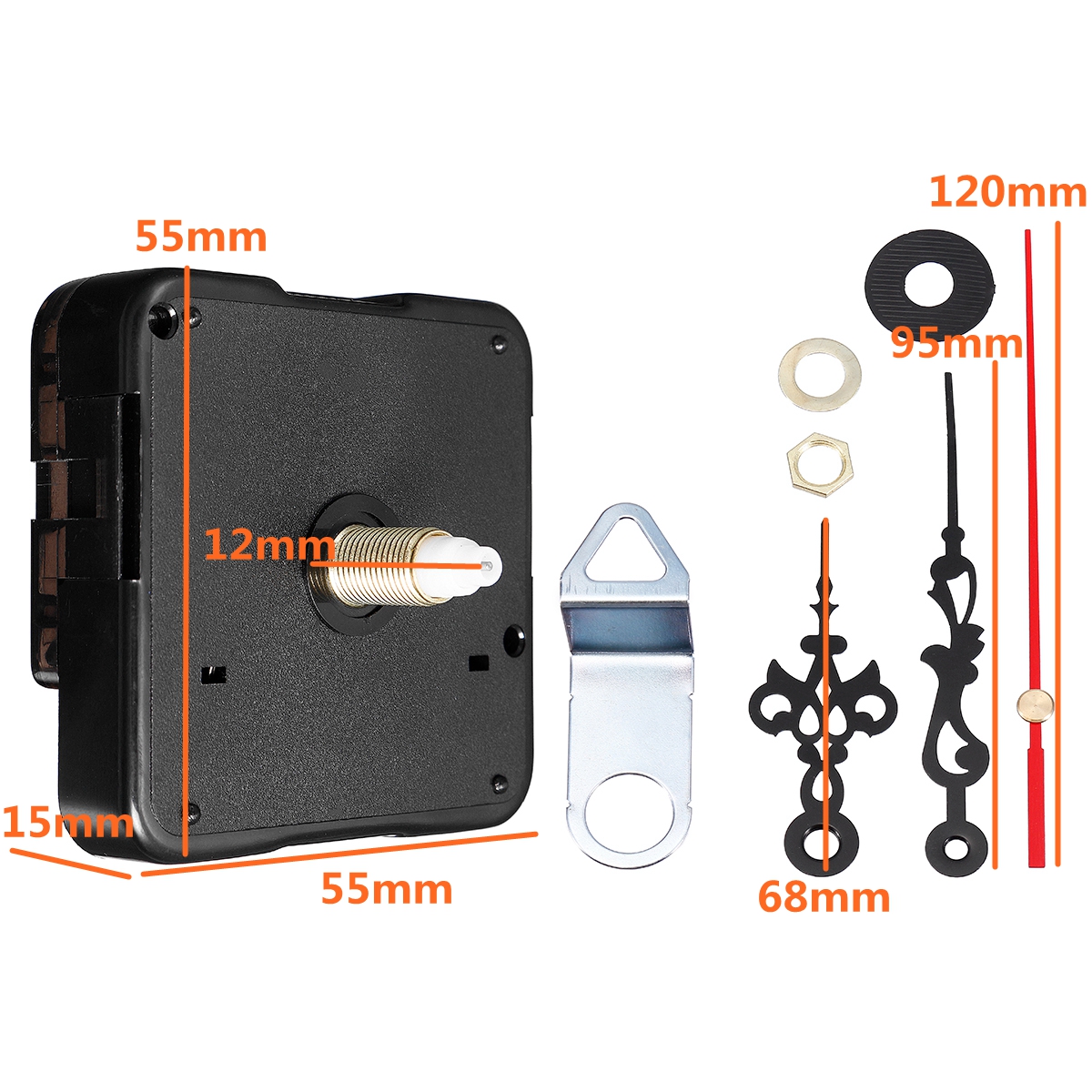 12mm-Quartz-Silent-Clock-Movement-Mechanism-DIY-Wall-Clock-Hour-Minute-Second-Hand-without-Battery-1333711-6
