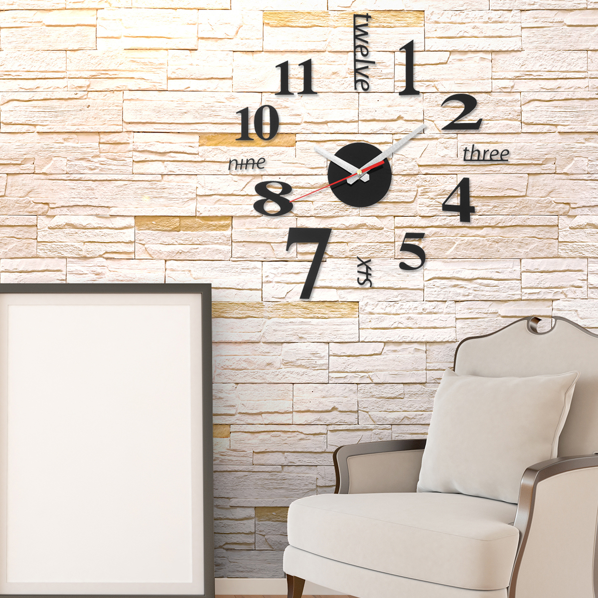 40cm-Modern-3D-Frameless-Wall-Clock-Style-Watches-Hours-DIY-Room-Home-Decorations-Model-1511526-3