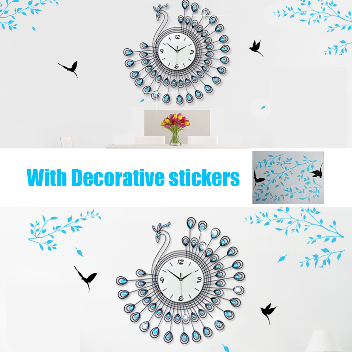 54x54cm-Peacock-Large-Wall-Clock-Grow-In-Dark-Living-Room-Bedroom-House-Decorations-1450327-2