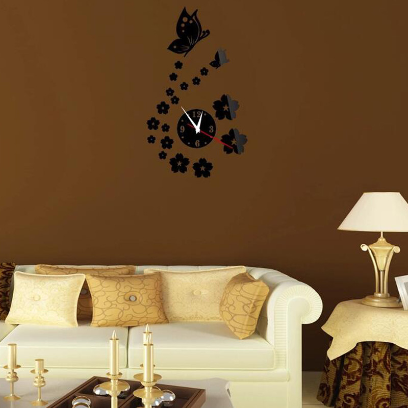 Honana-DX-X7-Creative-Butterfly-3D-Acrylic-Mirror-Wall-Sticker-Quartz-Clocks-Watch-Large-Home-Decor-1165518-4