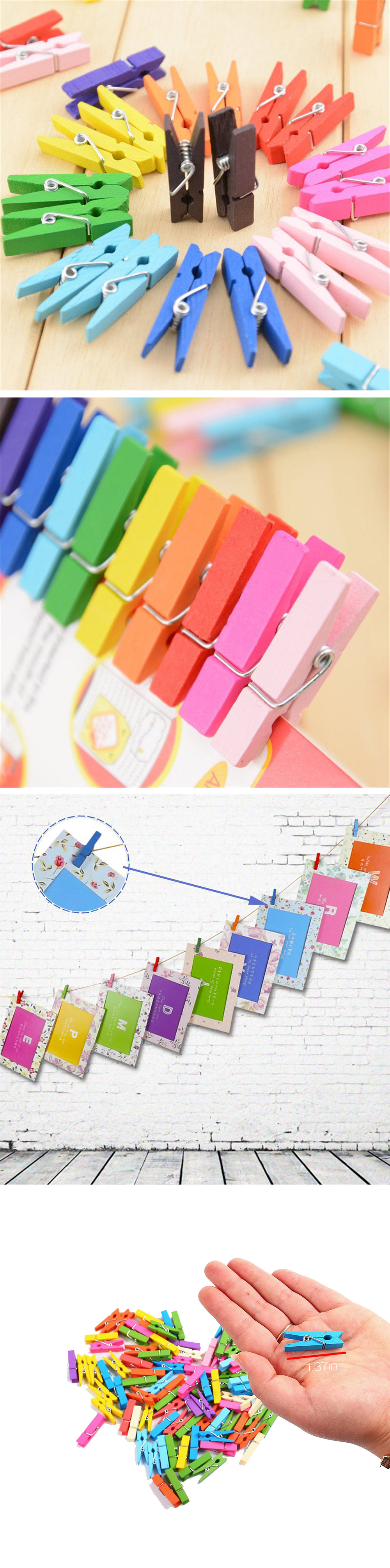 Honana-HN-CH011-10pcs-Colorful-Wodden-Clothespins-Durable-Photo-Paper-Peg-Pin-Craft-Clips-1164885-1