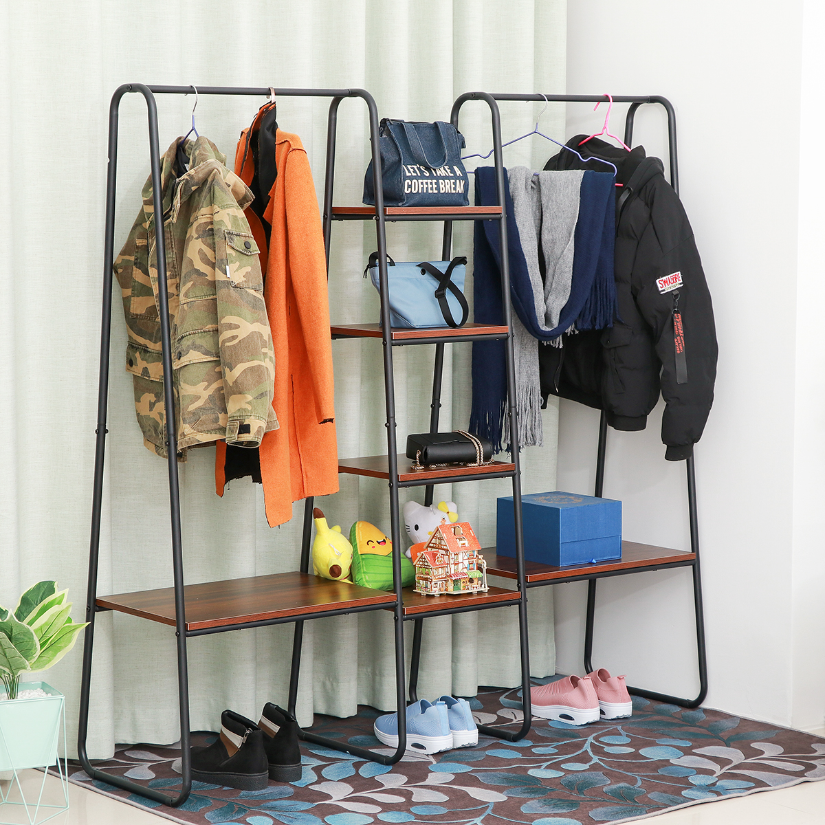Multi-functional-Clothes-Hanger-Coat-Rack-Floor-Hanger-Storage-Wardrobe-Clothing-Drying-Racks-Wardro-1809431-12