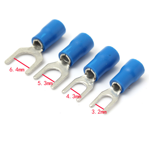 10PCS-Blue-Insulated-Fork-Wire-Connector-Electrical-Crimp-Terminal-16-14AWG-979929-1