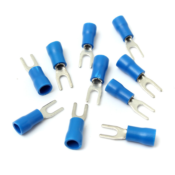 10PCS-Blue-Insulated-Fork-Wire-Connector-Electrical-Crimp-Terminal-16-14AWG-979929-5
