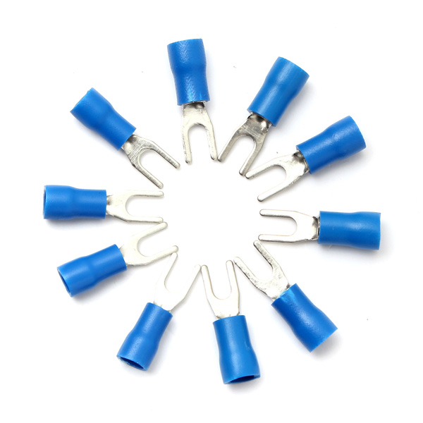 10PCS-Blue-Insulated-Fork-Wire-Connector-Electrical-Crimp-Terminal-16-14AWG-979929-6