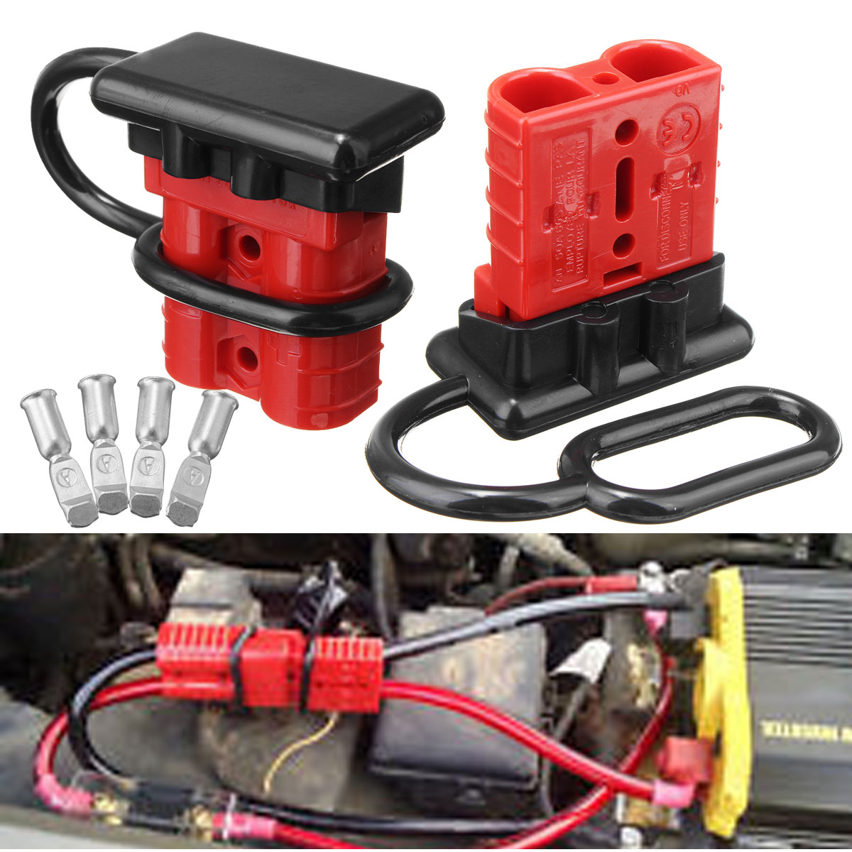 2PCS-50A-600V-Power-Connect-Plug-Battery-Cable-Quick-Connect-Disconnect-Plug-Battery-Connector-1242807-1