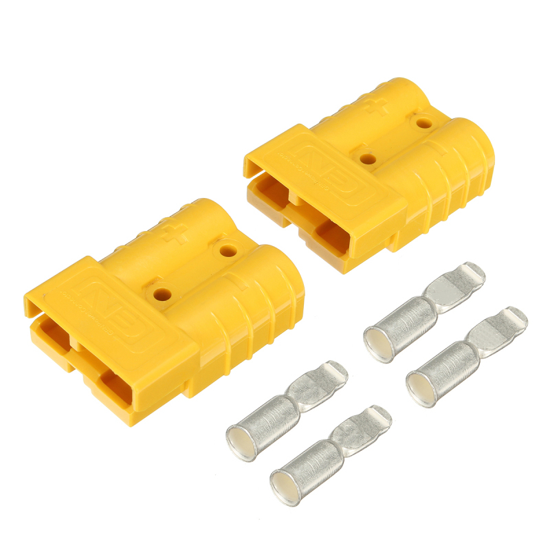 2Pcs-50A--DC1224V-Anderson-Style-Plug-Connectors-Anderson-Power-Plug-4X-Terminals-Yellow-1203842-1