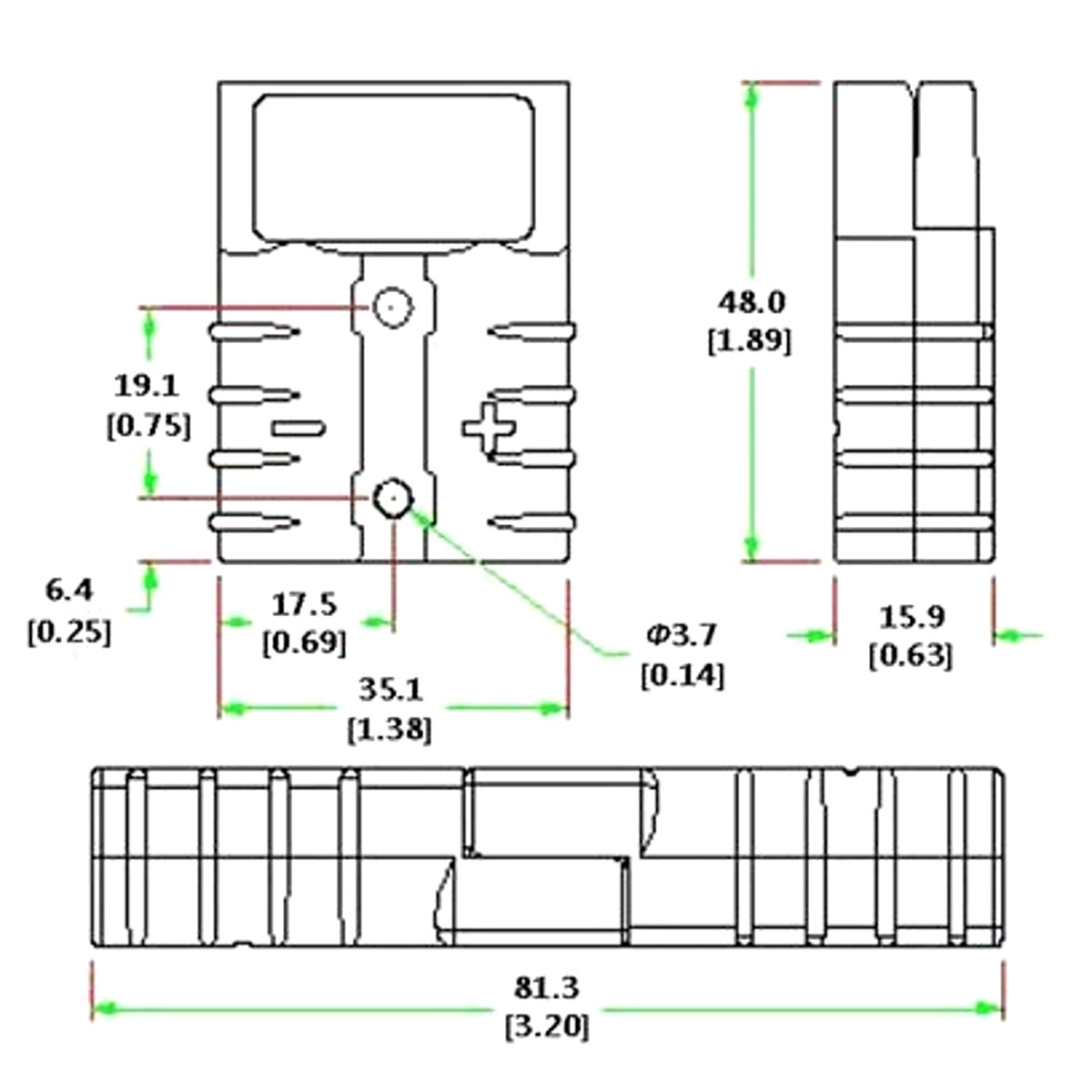 2Pcs-50A--DC1224V-Anderson-Style-Plug-Connectors-Anderson-Power-Plug-4X-Terminals-Yellow-1203842-10