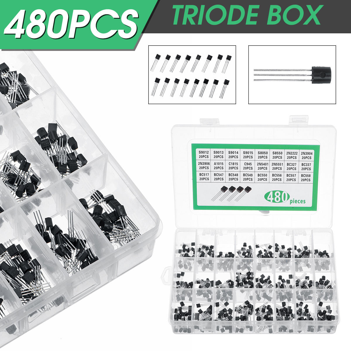 480Pcs-24-Types-Silicon-In-line-NPN--PNP-Transistor-Assortment-Kit-Pack-2N2222-1681210-1