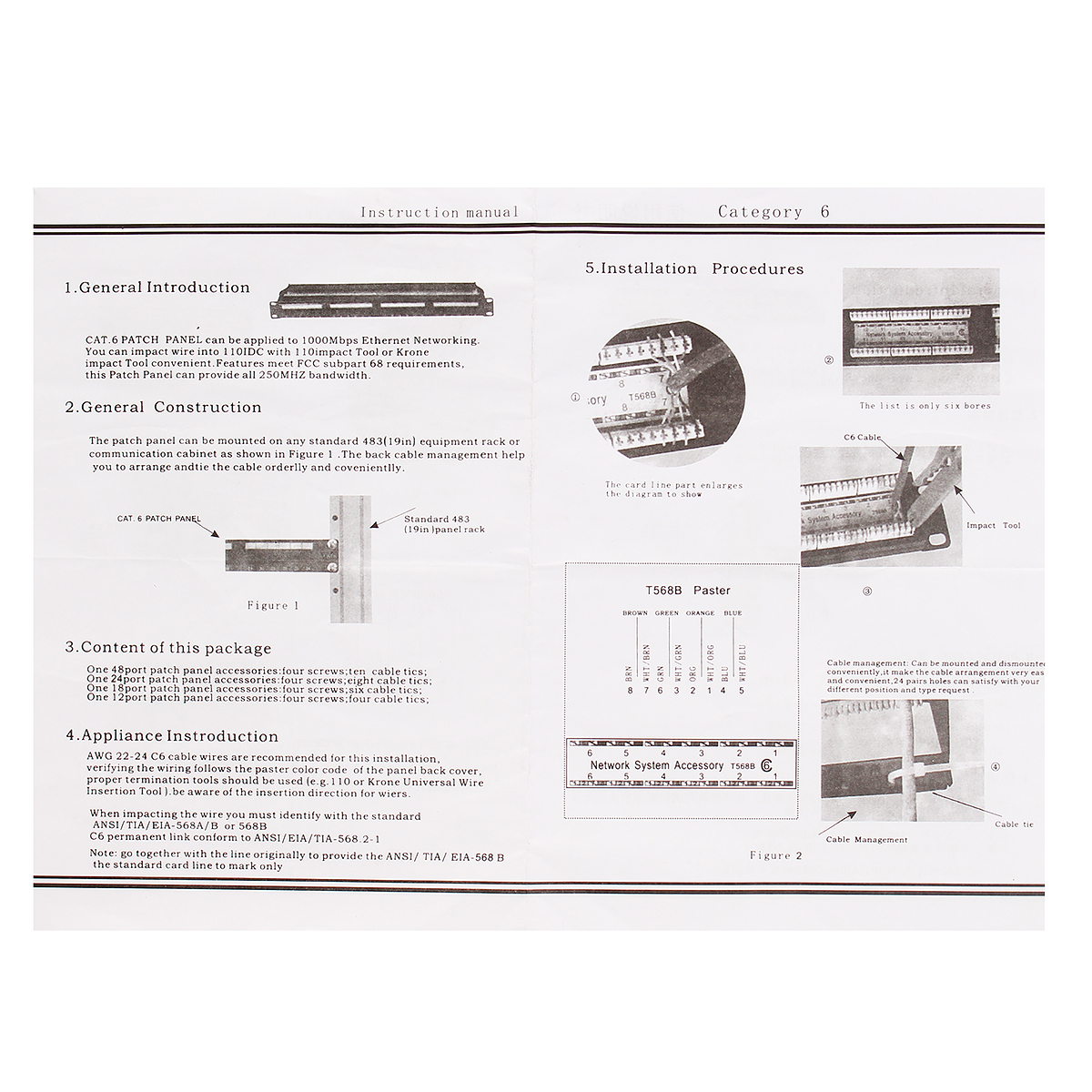 CAT-6-24-Port-Ethernet-Network-LAN-Adapter-Connector-CablE-Mount-Bracket-1163570-5