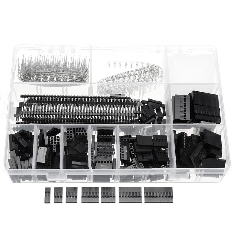 Excellway-TC10-670Pcs-Wire-Jumper-Header-Connectors-MF-Crimp-Pins-Terminal-For-Dupont-1142426-1