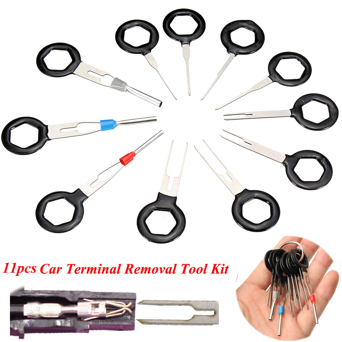 Excellwayreg-11Pcs-Terminal-Removal-Tool-Kit-Wiring-Connector-Pin-Release-Extractor-1179384-6