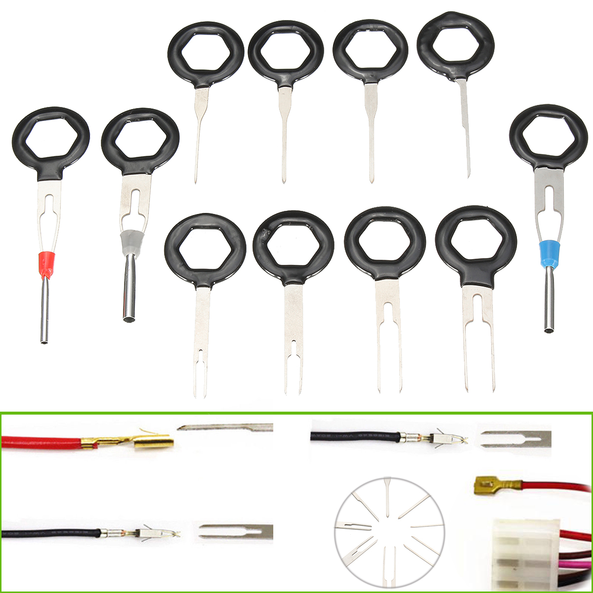 Excellwayreg-11Pcs-Terminal-Removal-Tool-Kit-Wiring-Connector-Pin-Release-Extractor-1179384-9