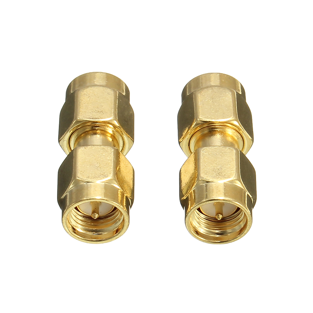 Excellwayreg-CA01-2Pcs-Copper-SMA-Male-To-SMA-Male-Plug-RF-Coaxial-Adapter-Connector-1073343-6