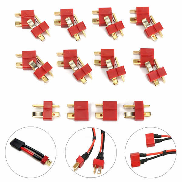 Excellwayreg-DC-012-20pcs-T-Plug-Male--Female-Connectors-Deans-Style-For-RC-LiPo-Battery-1304841-5