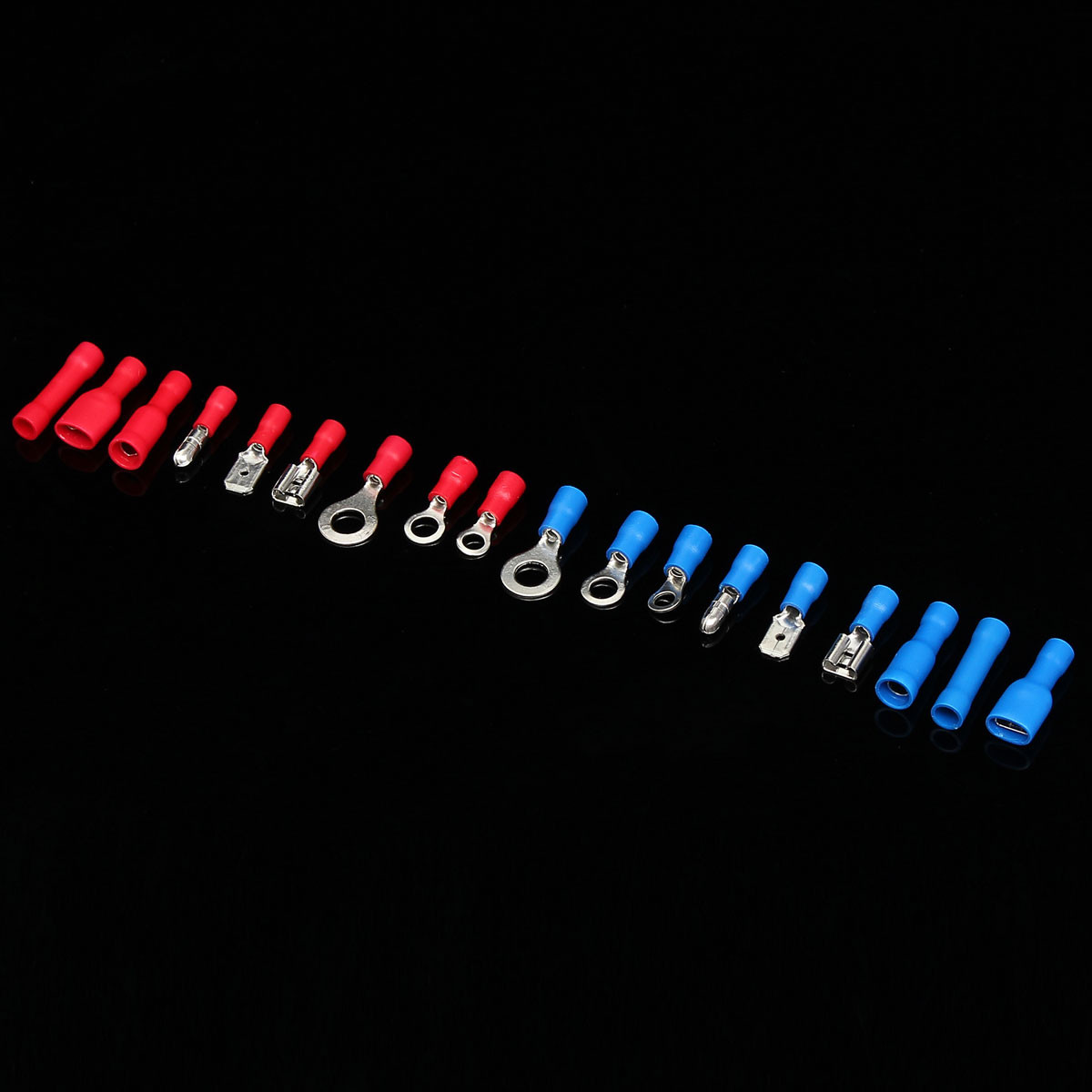 Excellwayreg-EC09-358Pcs-Insulated-Electrical-Wire-Terminals-Crimp-Connector-Butt-Spade-Kit-1090407-2
