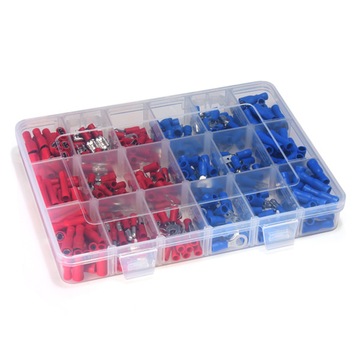 Excellwayreg-EC09-358Pcs-Insulated-Electrical-Wire-Terminals-Crimp-Connector-Butt-Spade-Kit-1090407-8