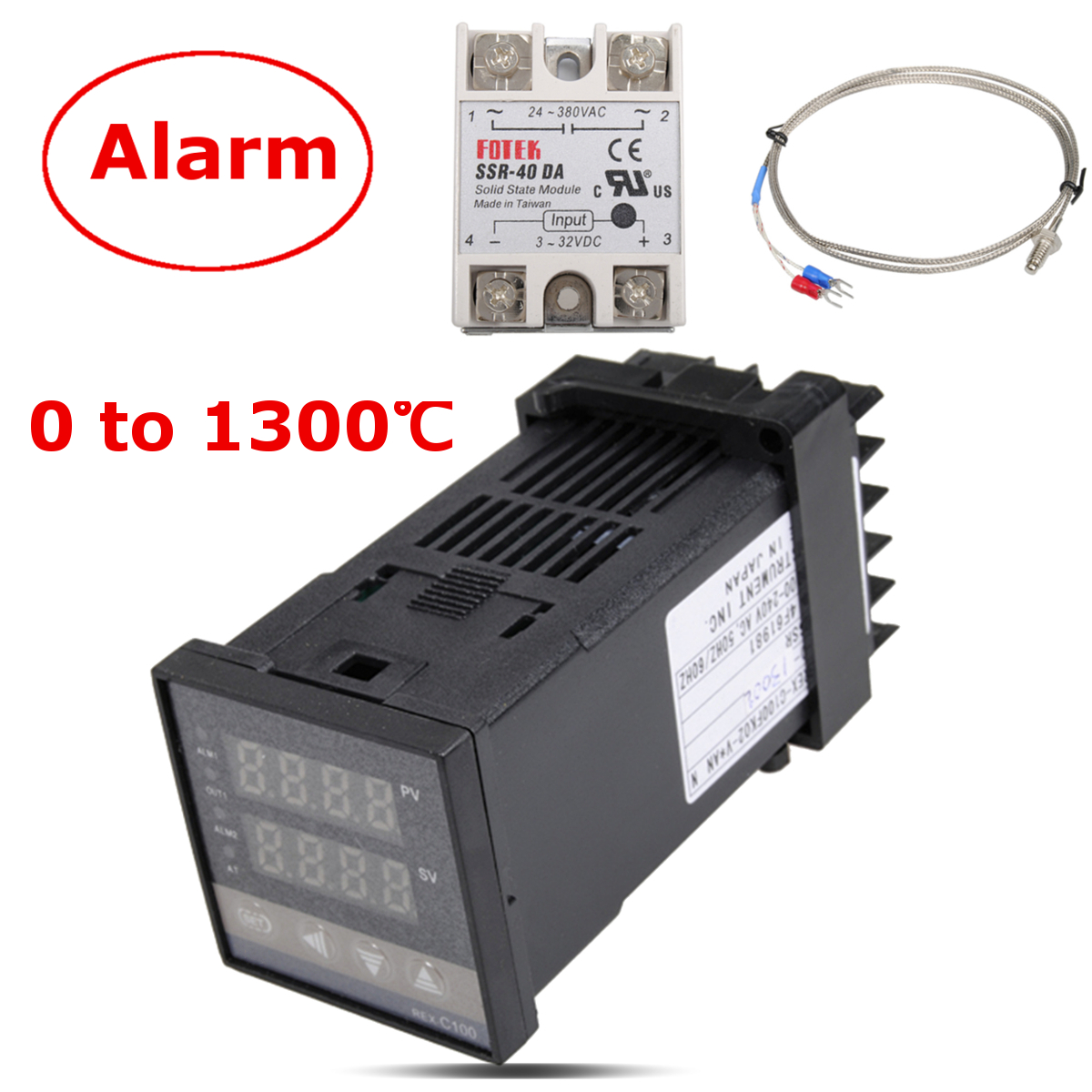 110-240V-01300-REX-C100-Digital-PID-Temperature-Controller-Kit-Alarm-Function-With-Probe-Relay-1351235-5