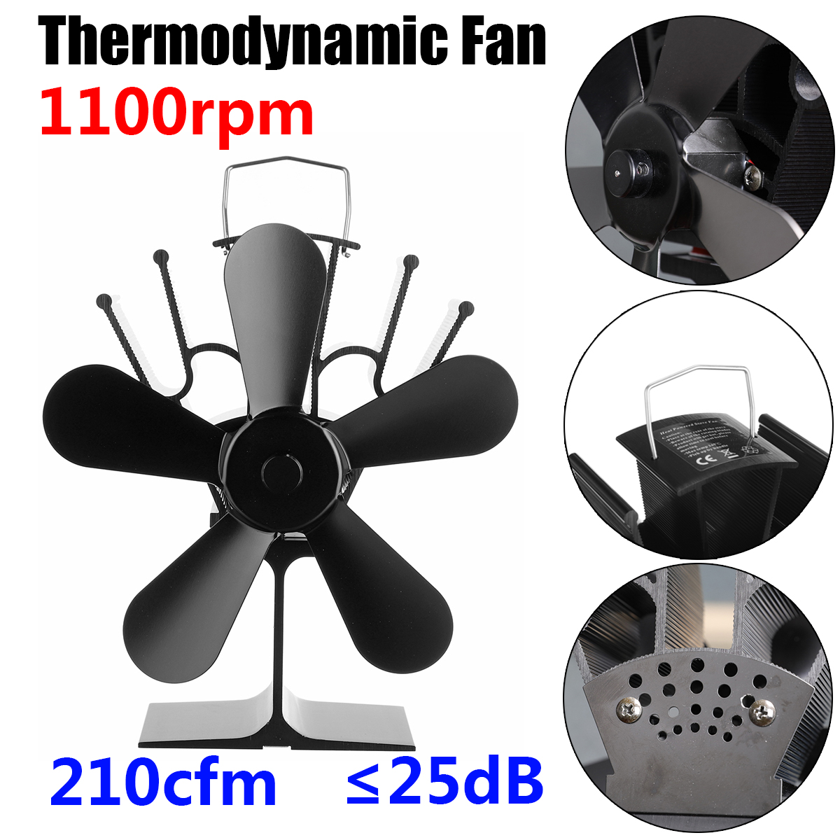 1100RPM-5-Blade-Wood-Stove-Fan-Fireplace-Fire-Heat-Powered-Saving-Ecofan-Silent-Fan-1726118-3
