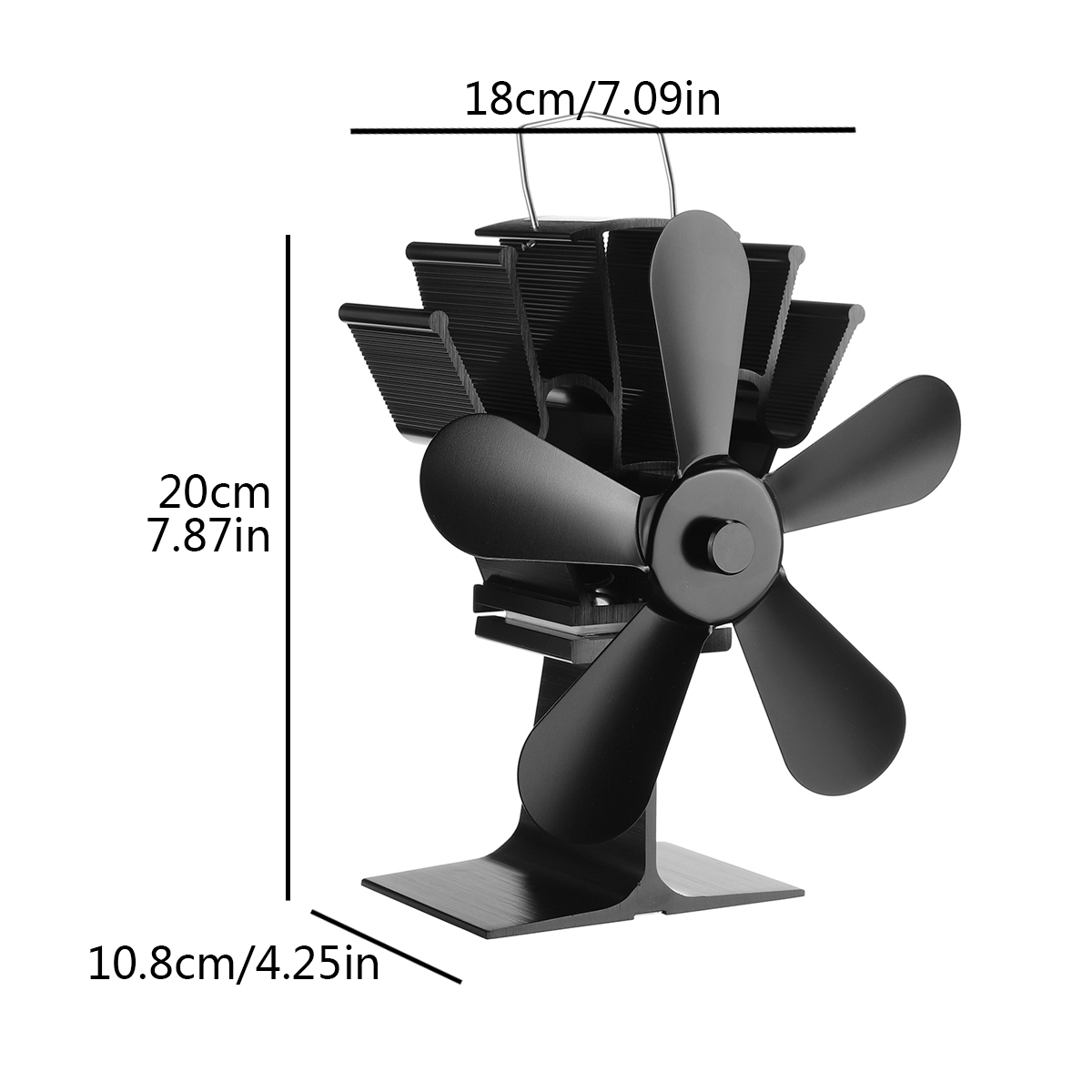 1100RPM-5-Blade-Wood-Stove-Fan-Fireplace-Fire-Heat-Powered-Saving-Ecofan-Silent-Fan-1726118-10