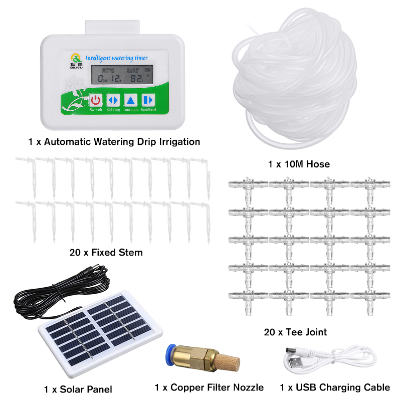 45Pcs-Solar-Intelligent-Watering-Timer-Automatic-Drip-Irrigation--10M-Hose--Solar-Panel--Copper-Filt-1624875-8