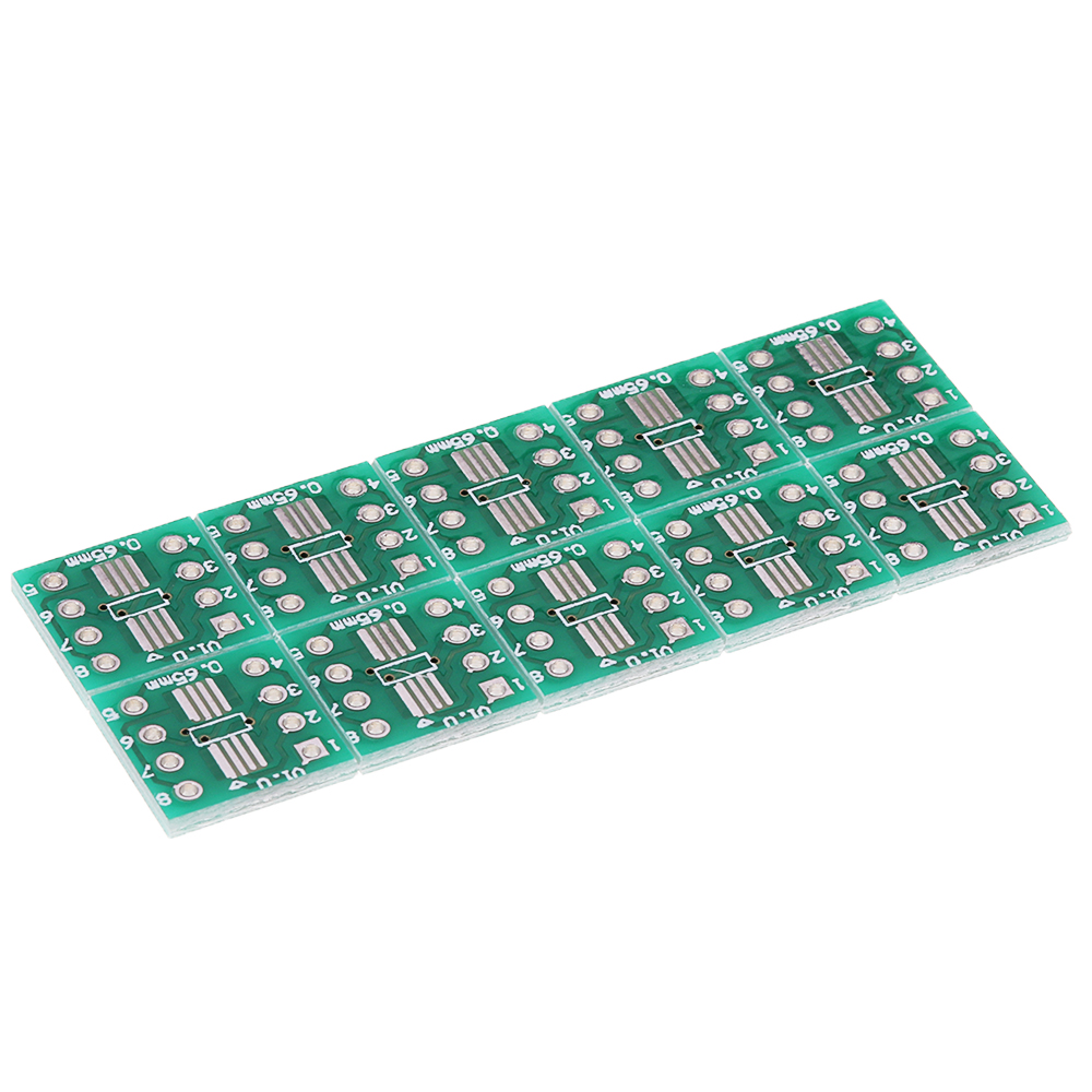 10PCS-065mm127mm-TSSOP8-SSOP8-SOP8-to-DIP8-PCB-SOP-8-SOP-Transfer-Board-DIP-Pin-Board-Pitch-Adapter-1588826-1