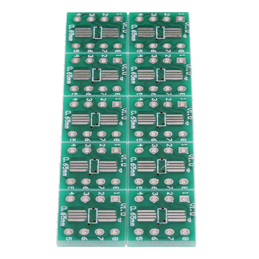 10PCS-065mm127mm-TSSOP8-SSOP8-SOP8-to-DIP8-PCB-SOP-8-SOP-Transfer-Board-DIP-Pin-Board-Pitch-Adapter-1588826-2